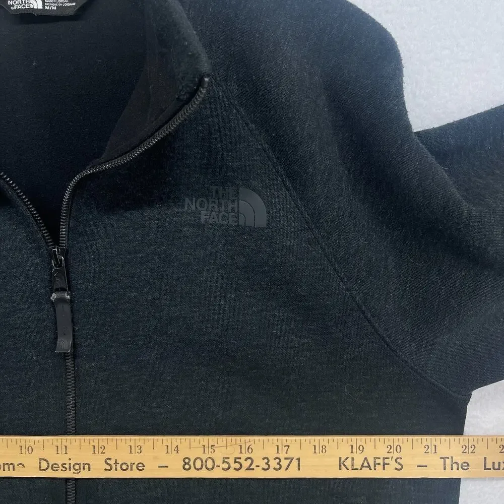 THE NORTH FACE Jacket Mens M Far Northern Full Zip Softshell Wool Blend Gray